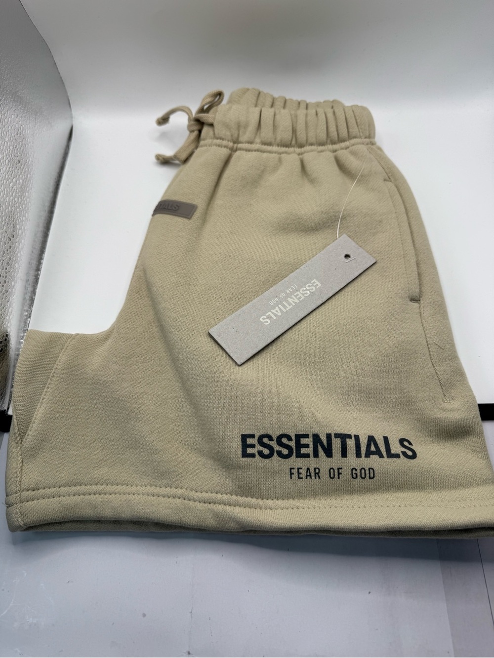 ESSENTIALS Fear of God Beige Shorts